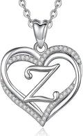 INFUSEU Unique Initial Necklaces for Women Girls Small Heart Letter Jewelry, Meaningful Personalized Gifts