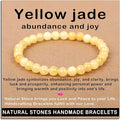 AD Beads Handmade Gemstone Stretch Elastic Bracelet Crystal Healing Reiki Nature's Beauty and Spiritual Essence Unisex