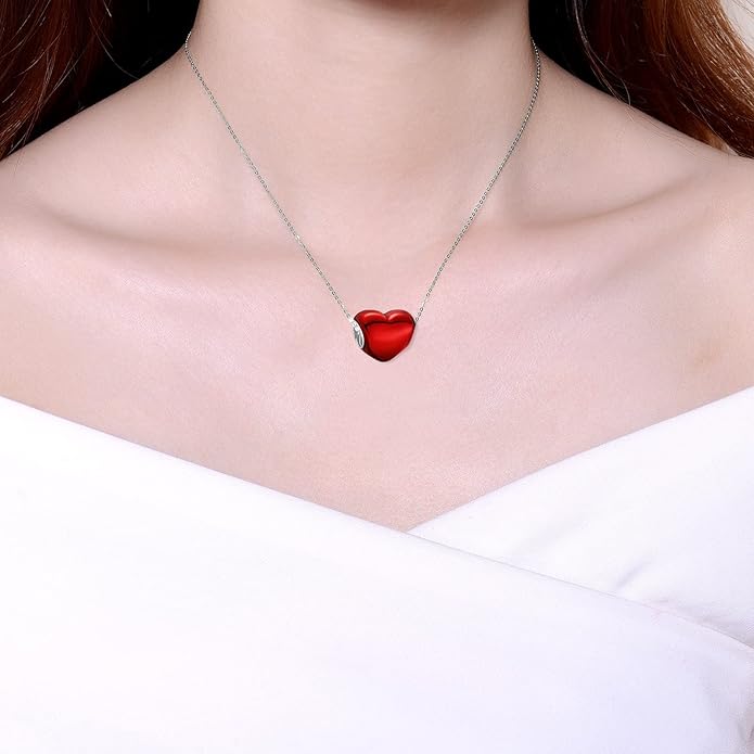 Birthday Fashion Love Heart Dangle Charm 925 Sterling Silver Charms fits Bracelets and Necklace Pendant Bead Charms Jewelry Present for Women Family Friends