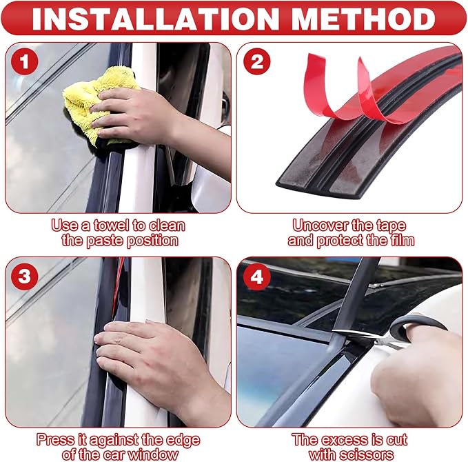 DGSL T-Shape Windshield Weather Stripping, 14mm x 26.2 FT Rubber Seal | EPDM - Image 7