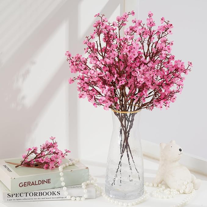 10 Pcs Fake Flowers, Real Touch Babys Breath Artificial Flowers, Full Baby - Image 7