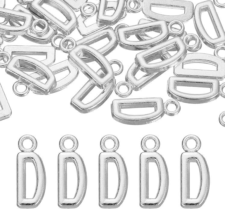uxcell Letter Charm, Alloy Letter Initial Alphabet Charm for DIY Crafts Jewelry Making Bracelet Earrings Necklace