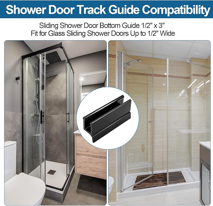 Sliding Shower Door Bottom Guide 1/2" X 3" - Image 7