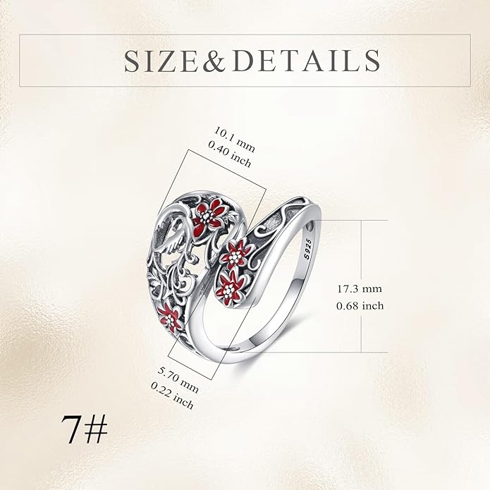 Animal Spoon Ring 925 Sterling Silver Adjustable Animal Spoon Ring Jewelry Gifts for Women Men
