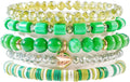 Heishi Beaded Stretch Bracelets for Women Stackable Polymer Clay Beads Bracelets Friendship Boho Summer Beach Bracelet Jewelry Set