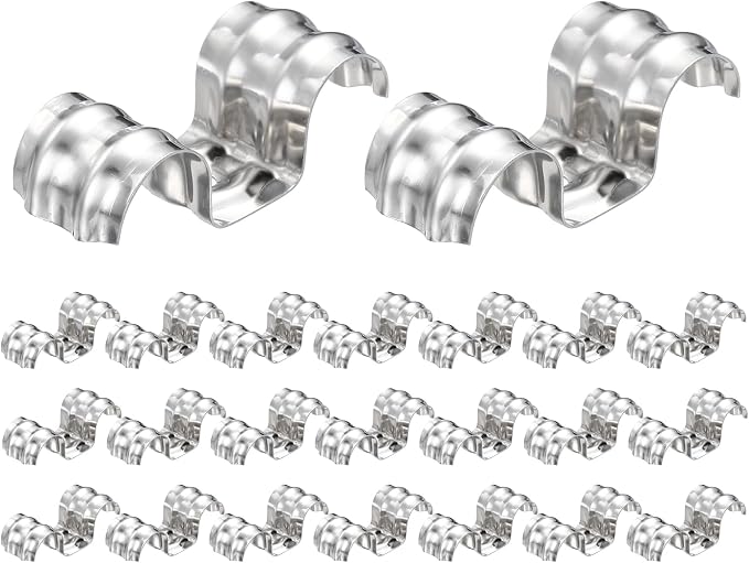MECCANIXITY 52pcs Conduit Clamp 5/8 Inch 16mm, 2 Hole Stainless Steel Pipe Strap by MECCANIXITY