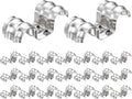 MECCANIXITY 52pcs Conduit Clamp 5/8 Inch 16mm, 2 Hole Stainless Steel Pipe Strap by MECCANIXITY