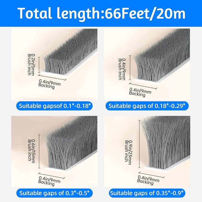 66 Ft Weather Stripping Door Seal Tape, Window Noise Blocker, Noise Blocker - Image 2