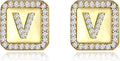 Gold Earrings for Women 24K Gold Filled Initial Earrings for Women S925 Earrings Gifts for Her
