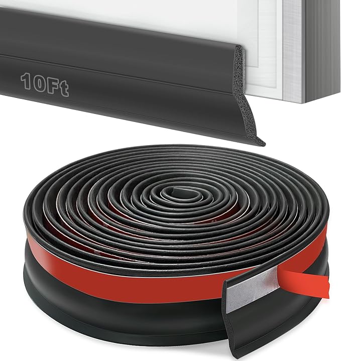 Garage Door Bottom Seal Strip, 10ft Weatherproof Rubber Door Threshold Seal | by Manguo+Q
