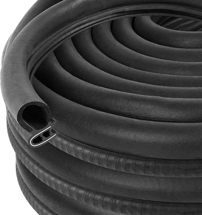 Automotive Door Weather Stripping 90Ft Car Door Rubber Edge Trim Seal Strip by Kikerike