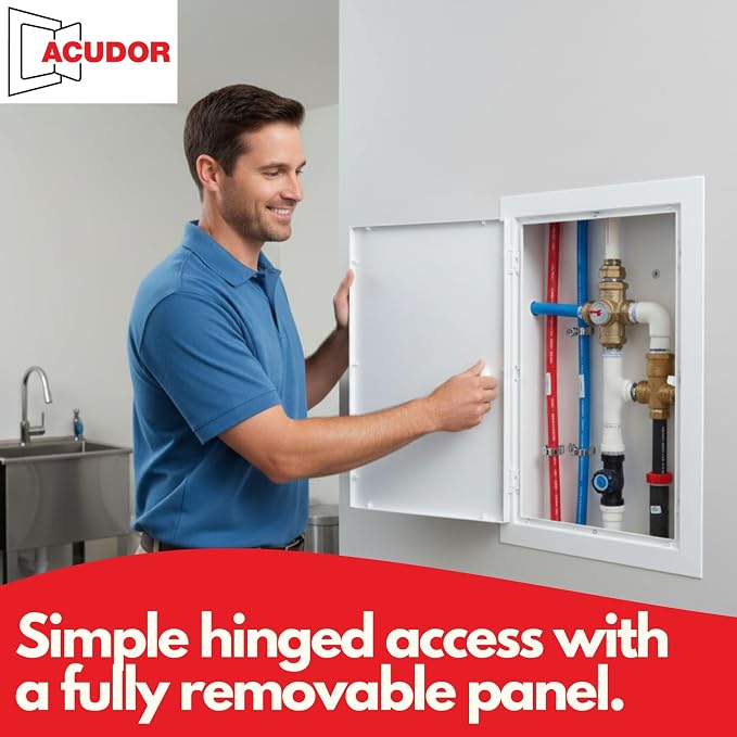 Acudor Hinged Access Panel for Drywall, PA-3000 Plastic 12 x 12 Inch - Image 7