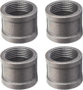 Black Cast Iron Pipe Coupling Fittings, 1/2 Inch Female Thread Connectors by SNGSPKPipeFittings