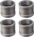 Black Cast Iron Pipe Coupling Fittings, 1 Inch Female Thread Connectors by SNGSPKPipeFittings