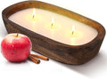 Threlaco 1 Pack 10 Inch Wood Dough Bowl Candles Home Rustic Dough Bowl Soy by Threlaco
