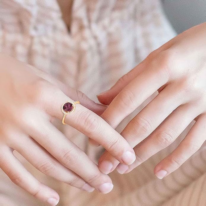 PAVOI 14K Gold Plated Crystal Birthstone Rings | Rings For Women