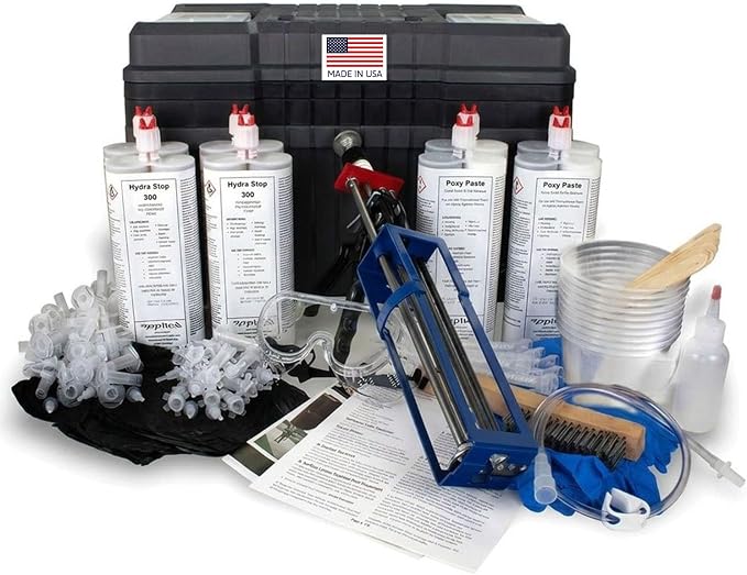 40ft Polyurethane Foundation Wall Crack Repair Kit, Concrete Crack Filler by Unknown