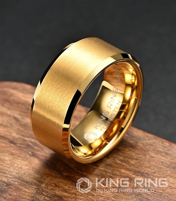 King Ring Tungsten 4/6/8/10mm Rings – Super Polished Matt Finish Tungsten Rings – Designed in USA
