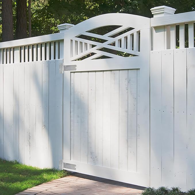 8 in T-Strap Shed Door Hinges, 4 Pack Heavy Duty Tee Hinge, 300 Lbs Capacity | - Image 2