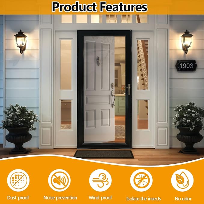 Replacement Storm Door Sweep, Metal Vinyl, Style 2 | 1 Pack, Door Expander - Image 5