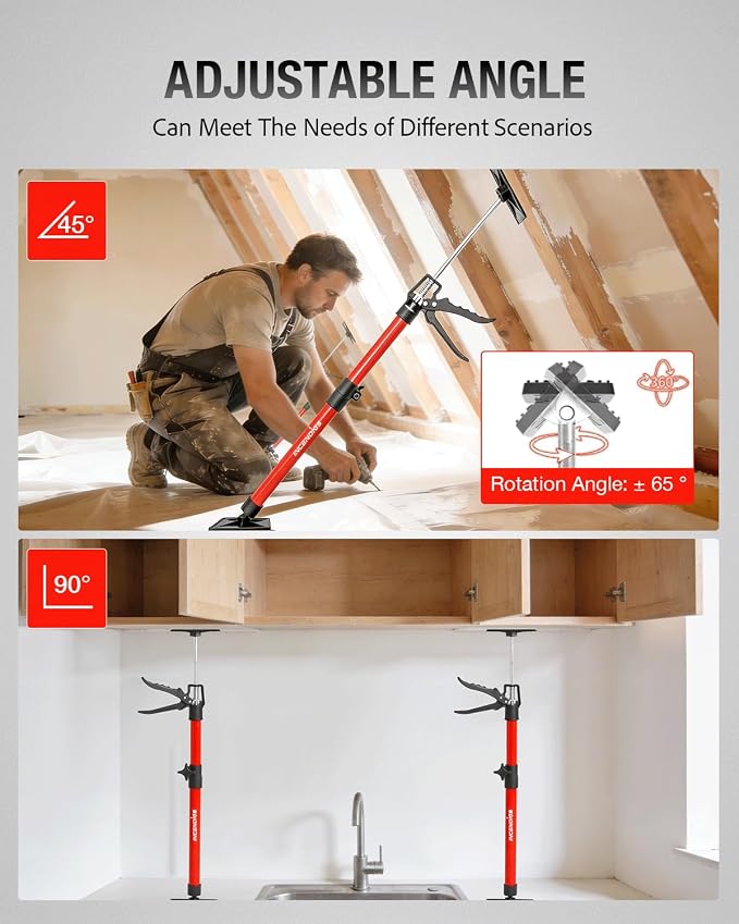 2PK Cabinet Jacks, 22in to 47in Adjustable Telescopic Support Pole | Heavy Duty - Image 4