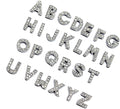 130pcs A-Z Full Rhinestones Charms 8mm Slide Alphabet Crystal Letters for DIY Slide Wristbands Bracelets,Hair Clips,Jewelry Making Charms,Silver 130PCS