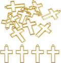 PATIKIL Alloy Open Back Bezel Pendants, Cross Shape Hollow Resin Pendant Frame for DIY Crafts Earrings Necklace Bracelet Making