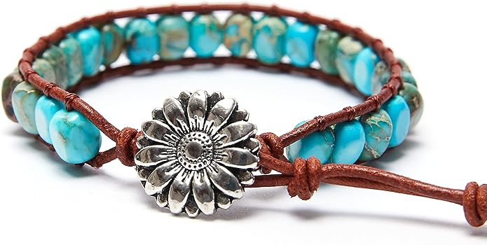 ZOSOJONA 7 Chakra Bracelet Bohemian Handmade Leather Wrap Healing Protection Natural Stone Yoga Beaded Bracelets Boho Friendship Jewelry