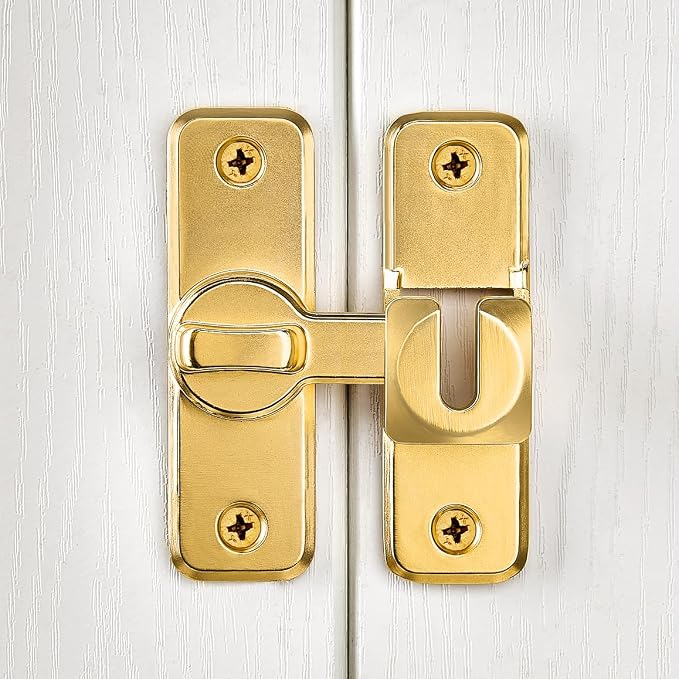 Gold 90/180 Degree Flip Latch, Zinc Alloy Barn Door Latch | Right Angle Door - Image 5