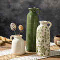 Ceramic Vases Set of 3, Farmhouse Country Flower Vase Home Decor, Living Room by HappleCwlwgoHome