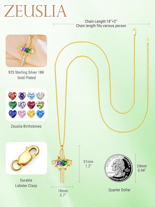 Valentine's Day Gifts for Wife 925 Sterling Silver Double Birthstone Pendant Necklaces I Love You for Always and Forever Necklace Anniversary Birthday Gifts for Wife Girlfriend Mom Her