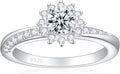 Elspeth 925 Sterling Silver Engagement Ring for Women Oval/Radiant/Pear/Princess/RoundCut Cubic Zirconia Promise Ring Size 4-10