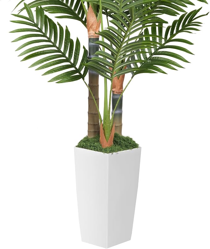 5ft Artificial Palm Tree Indoor Plant，Triple Faux Tropical Areca Floor Plant in - Image 6