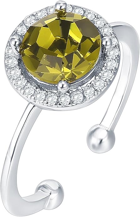 PAVOI 14K Gold Plated Crystal Birthstone Rings | Rings For Women