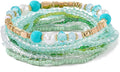 MengPa Beaded Bracelets for Women Trendy Stacks Boho Bead Bracelet Pack Friendship Jewelry