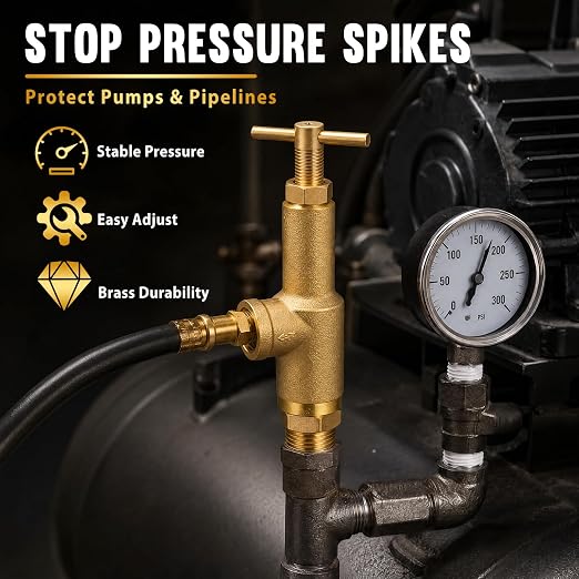 Pressure Relief Valve 3/4 Inch NPT 300 PSI Max Brass Safety Relief Valve Brass - Image 4