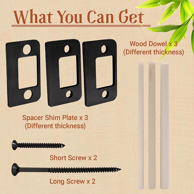 Door Strike Shim Plates 3 Pcs, Stainless Steel Spacers, Stainless Steel Rust - Image 3