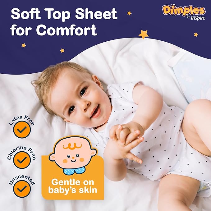Inspire Ultra Dimples Diaper Booster Pads | Our Most Absorbent Diaper Inserts Ever | Diaper Pads Inserts Overnight or Daytime | Diaper Liners Turn Any Diaper into Super Overnight Diapers for Babies