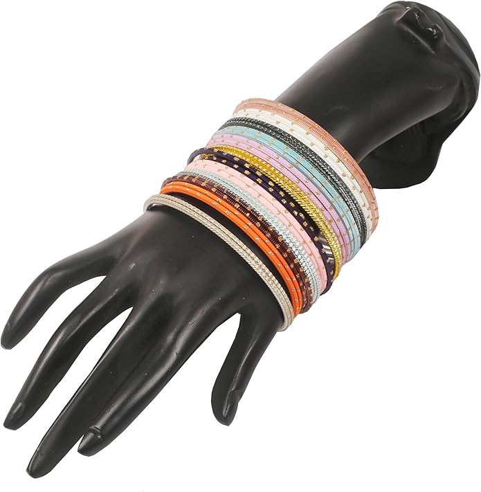 Touchstone indian bangles bracelets for women colorful churiyan set return gifts jewelry chudiya bulk pack bollywood metal bangle sets 12 textured vintage colors. Set of 144