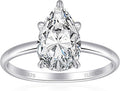 Elspeth 925 Sterling Silver Engagement Ring for Women Oval/Radiant/Pear/Princess/RoundCut Cubic Zirconia Promise Ring Size 4-10