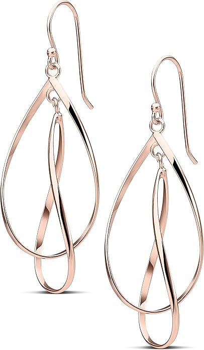 MILLA Teardrop Earrings - Designer Silver Statement Earrings or Gold Dangle Earrings for Women Trendy Upscale Dangly Earrings