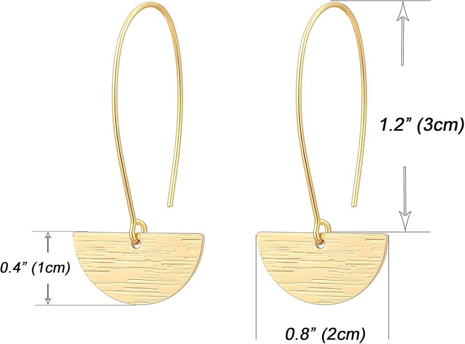 Geometric Drop Dangle Earrings Boho Statement Long Hoops 18k Gold Plated Lightweight Earrings for Women Girls