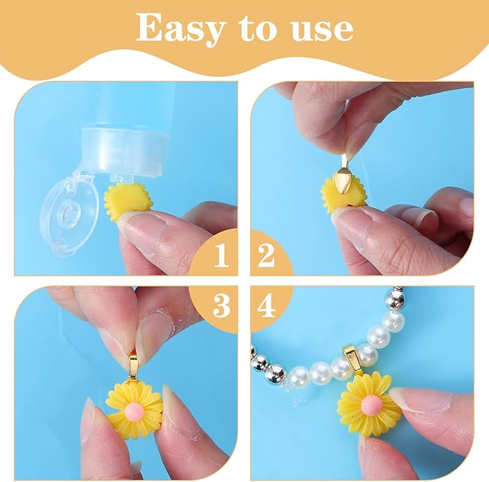 200 Pcs Jewelry Bails, Glue on Shovel Pendant Bails, Spoon Shaped Flat Pad Bail Pendant Charms, Alloy Jewelry Findings for DIY Necklace, Bracelet, Earring, Keychain Craft (Gold, Silver)