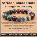 AD Beads Handmade Gemstone Stretch Elastic Bracelet Crystal Healing Reiki Nature's Beauty and Spiritual Essence Unisex