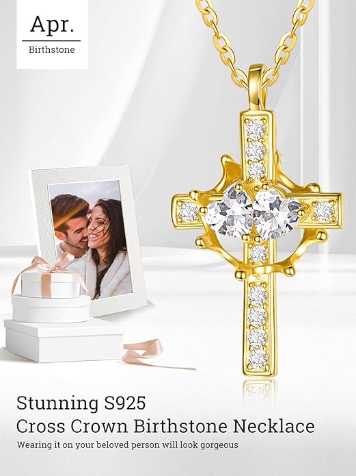 Valentine's Day Gifts for Wife 925 Sterling Silver Double Birthstone Pendant Necklaces I Love You for Always and Forever Necklace Anniversary Birthday Gifts for Wife Girlfriend Mom Her