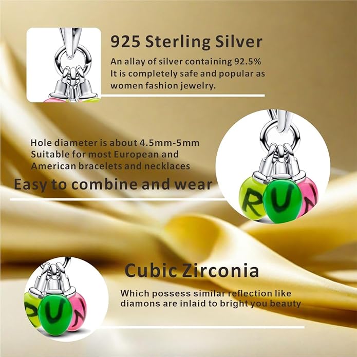 Fashion Charms Compatible for Bracelets,S925 Sterling Silver Charms,For Women Jewelry Present