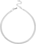 Natural Freshwater Baroque Pearl Necklace 14K Gold Plated Dainty Choker Necklace for Women Girls Snake Chain/Cuban Link/Paperclip/Ball Beaded Chain/Tennis Chain Fashion Jewelry for Gift