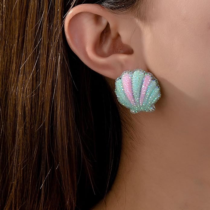 Seashell Starfish Earrings Beach Jewelry for Women Pearl Drop Shell Earrings Ocean Beachy Fashion Accessories Womens Summer Outfits 2026 Tropical Vacation Outfits Beach Vacation Clothes Dresses