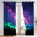 fluorescent forest Blackout Curtains by Unknown