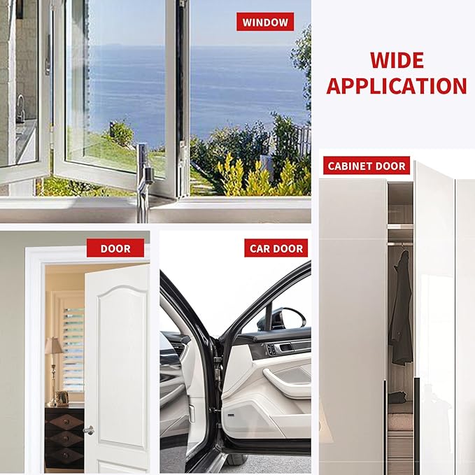 40 Feet Rubber Door Weather Stripping Door Seal Large Gap, Self-Adhesive Extra - Image 7